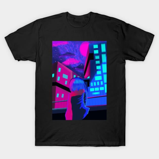 neon city T-Shirt by mrunal